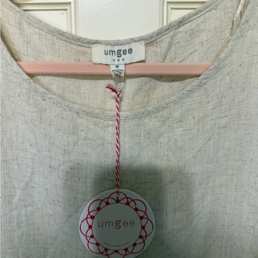 Umgee Beige Fringed Short Sleeve Dress - Picture 4 of 4